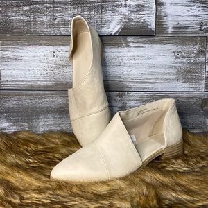 Cream cut out booties